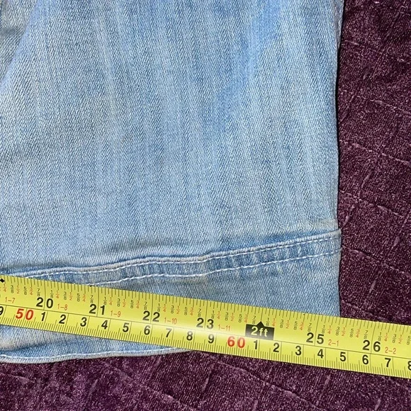 Vintage Denim Biker Cut vest Jean jacket vest aged look button up pockets nosize - Picture 14 of 15